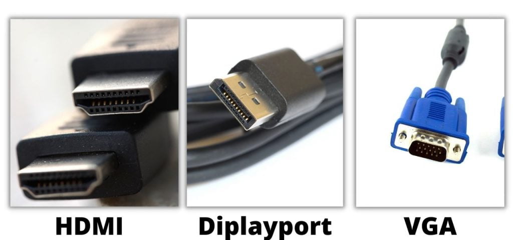 Cabo HDMI, DIsplayPort e VGA